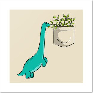 Dinosaur plants in pocket Posters and Art